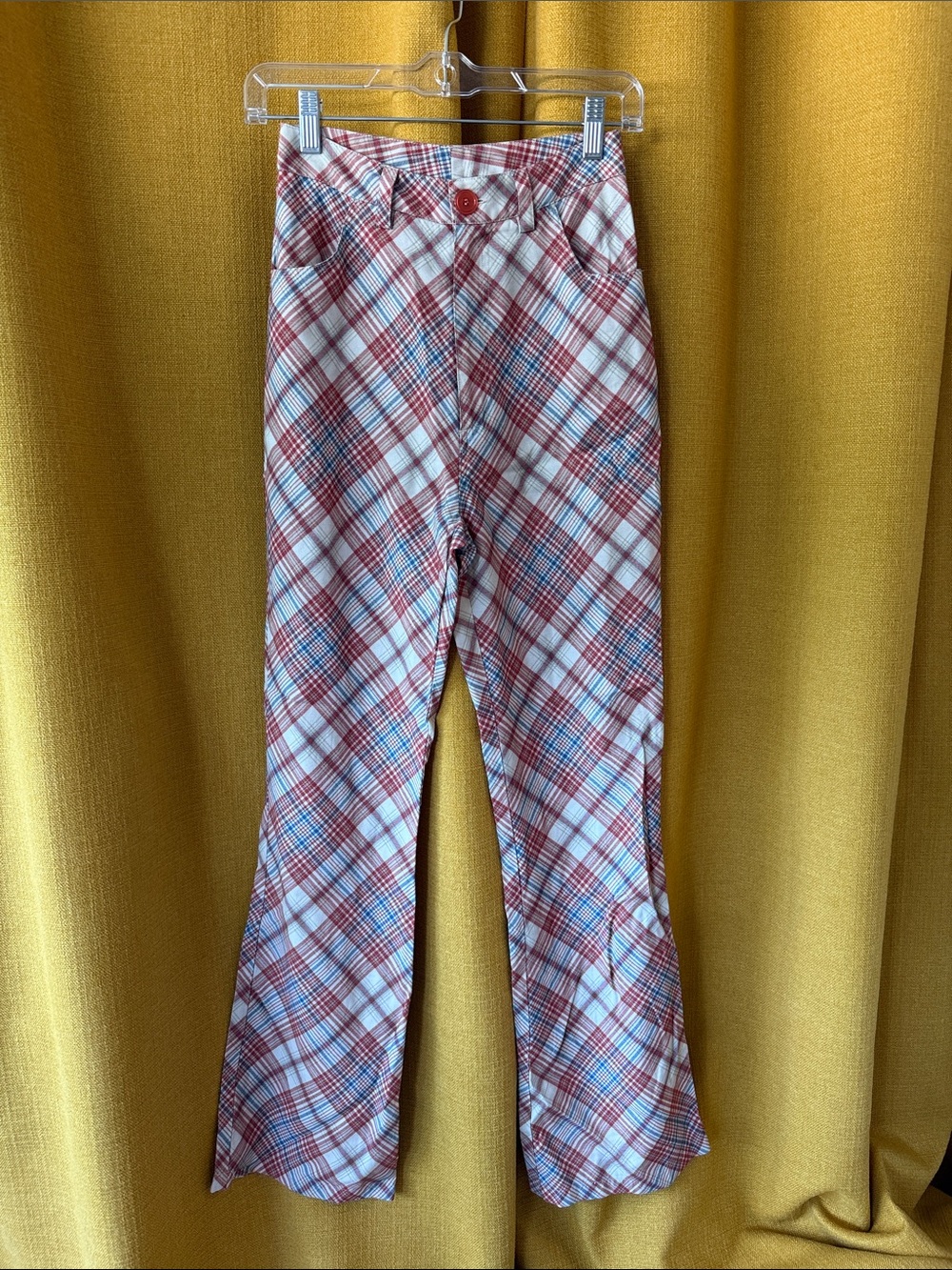 ROLLA'S Red, Blue & White Plaid Pants